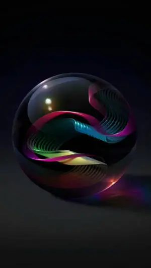 3D Phone Colorful Marble With Swirly Design