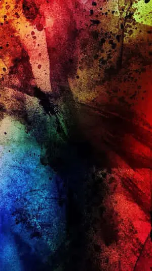 a colorful abstract painting with a lot of paint