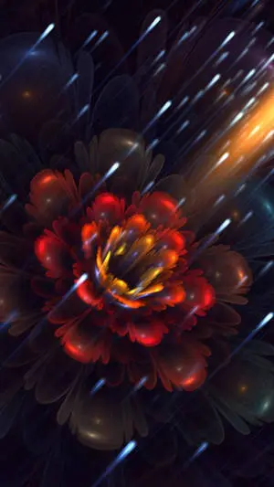 Abstract Iphone Red Flower