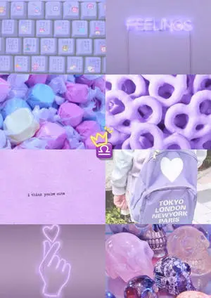 Adorable Lavander Keyboard Aesthetic