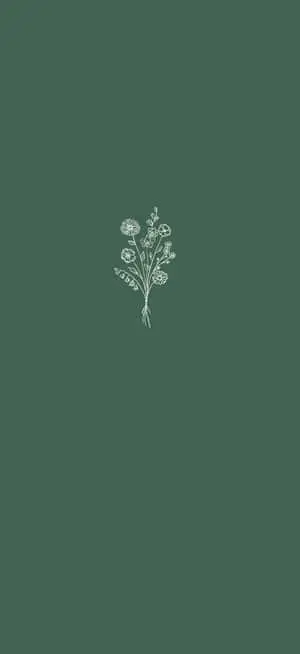 Aesthetic Green Minimal Bouquet Of Flowers