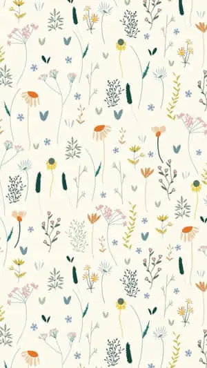 a floral pattern with flowers and leaves