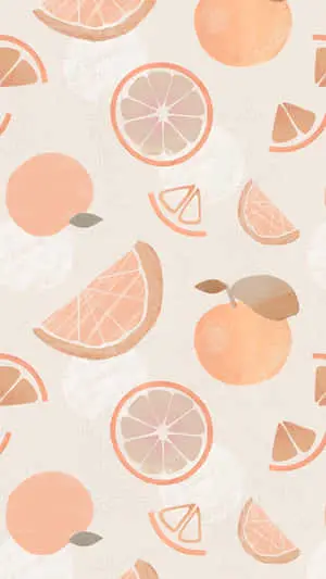 a pattern of orange slices and slices of oranges