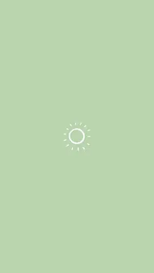 a white sun on a green background