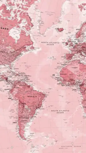  Aesthetic Peach Pink Atlantic Map