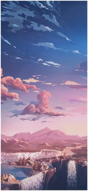Aesthetic Waterfall View For IPhone