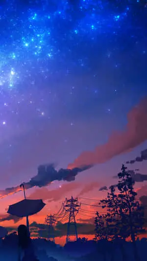 "Experience the beauty of an Anime Sunset with an iPhone"