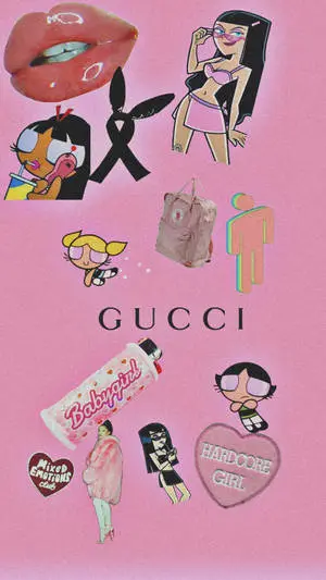 Baddie Cartoon Girl Pink Aesthetic