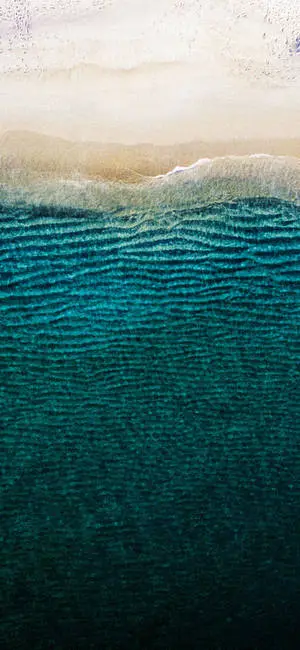 Beach Aerial View Dark Teal iPhone