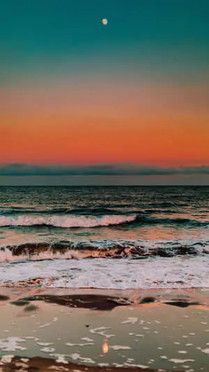 Beach Aesthetic Moon Picture