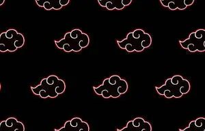 Black Akatsuki Cloud iPhone Pattern
