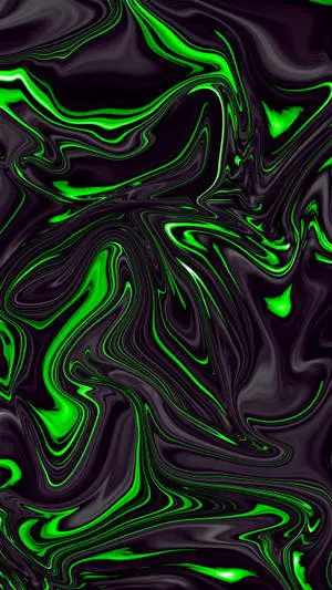 Black And Green Abstract Liquid