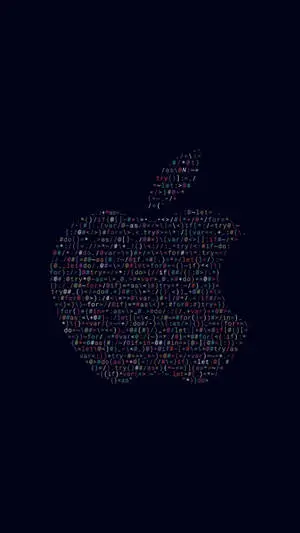 Sleek Black iPhone Flaunting Apple Code Logo