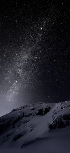 Black IPhone Snowy Mountain Sky