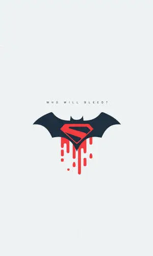 Bleeding Superman VS Batman Logo iPhone