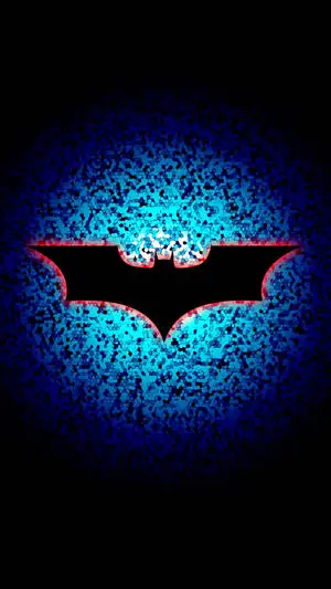 Stunning Blue Mosaic Batman Logo iPhone Wallpaper