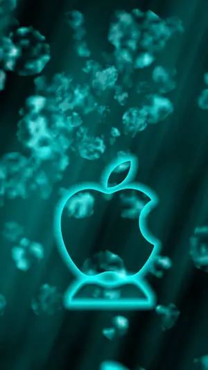 Blueish Green Apple Logo iPhone