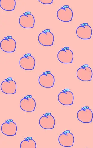 Cartoon Peach Color Aesthetic Phone