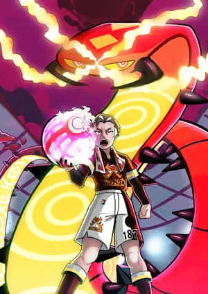 Centiskorch And Kabu With Glowing Poké Ball