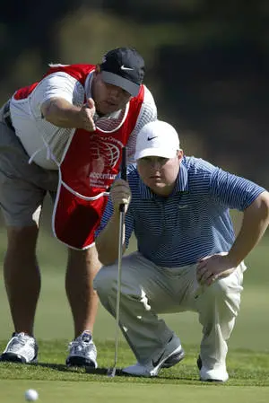Chad Campbell And Golf Caddie