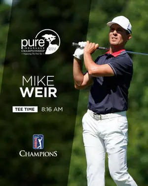 Celebrated golfer Mike Weir in action.