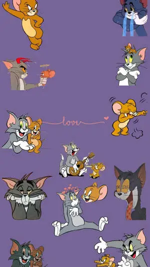 Chaotic Tom And Jerry Aesthetic Purple