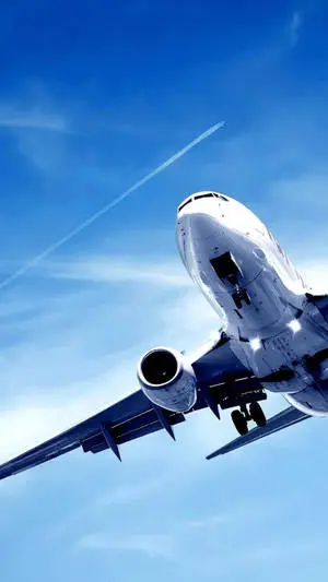 Closed Shot Of Airplane Iphone