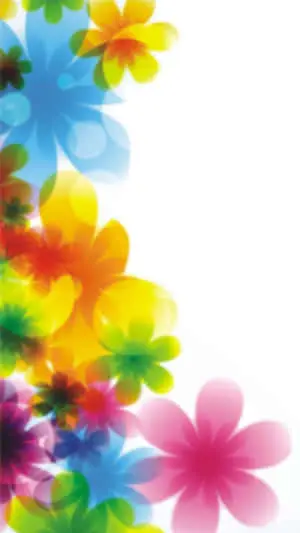 colorful flowers on a white background
