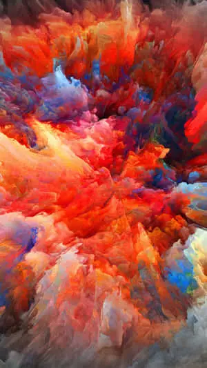 abstract painting of colorful paint