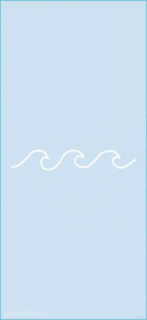 "Experience Serenity with Dreamy Pastel Blue Aesthetic Line Art Waves"
