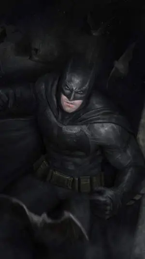 Detailed Artwork Of Batman Dark iPhone
