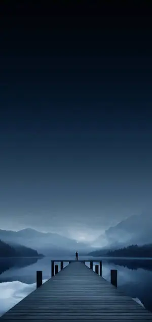 Dusk On Lake Dock iPhone X Nature