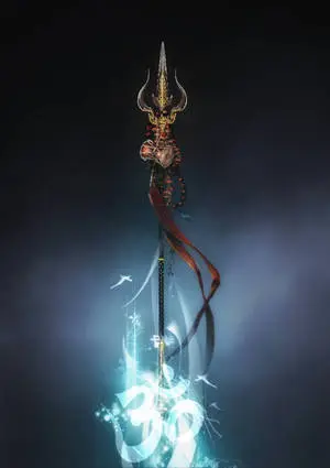 Flashy Digital Trishul Art