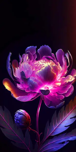  Caption: "Springtime Elegance: A Vibrantly Blooming Flower on an iPhone Screen"
