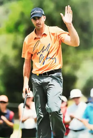 Geoff Ogilvy Waving Portrait Autographed