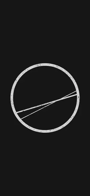 Geometric Circle Minimalist Black Phone