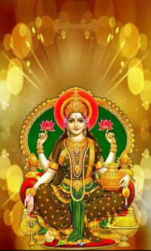 Goddess Lakshmi Golden Circles HD