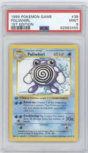 Graded Poliwhirl Card
