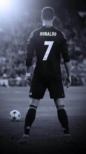 Grayscale Cristiano Ronaldo HD Football