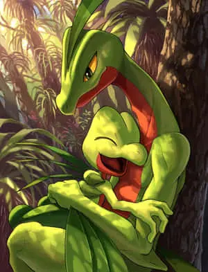 Grovyle Hugging Treecko