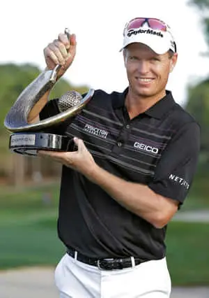 Happy John Senden Holding Trophy