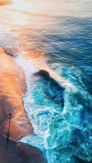 IOS Beach Neon Blue Ocean