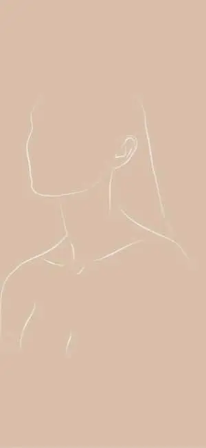 iPhone X Minimal Lady Line Art Background