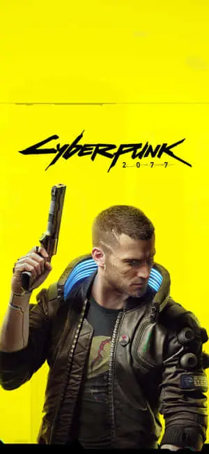 iPhone XS Cyberpunk 2077 Vincent Yellow Background