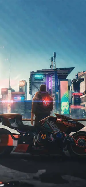 iPhone XS Cyberpunk 2077 Samurai Jacket Background