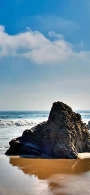 a rock on the beach
