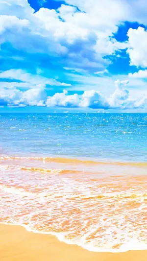  iPhone XS Ocean Cloudy Blue Sky