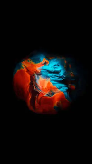 Orange And Teal Abstract iPhone XS OLED Background