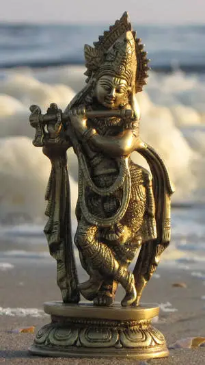 Krishna 3D Beach Image