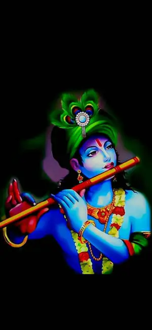 Krishna Iphone Green Glowing